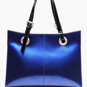 BRAND NEW ROYAL BLUE LEATHER FEIMINA PURSE
